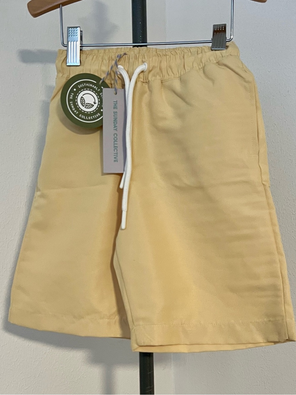 The Sunday Collective Yellow Drawstring Shorts